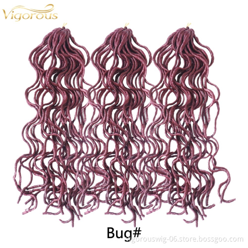 Wholesale faux locks crochet curly braiding hair crochet twist braids synthetic hair extension 100g 20inch braid bulk hair simi